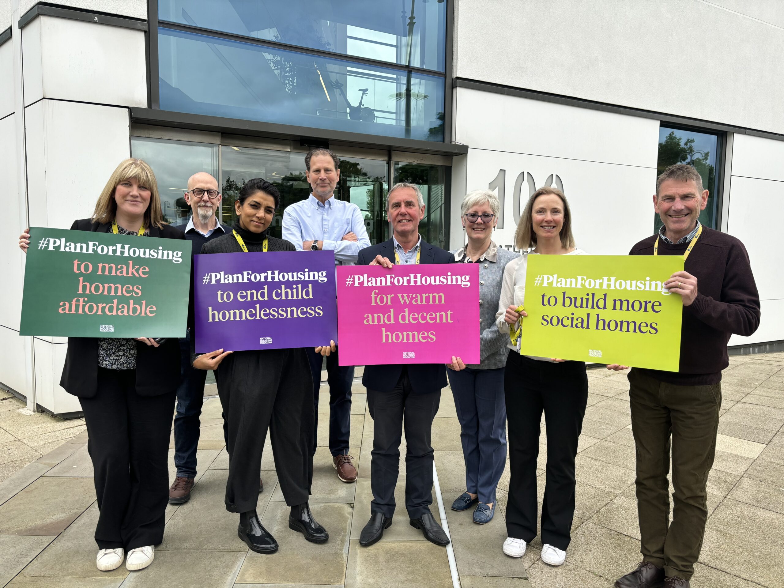 Board members outside whg head office